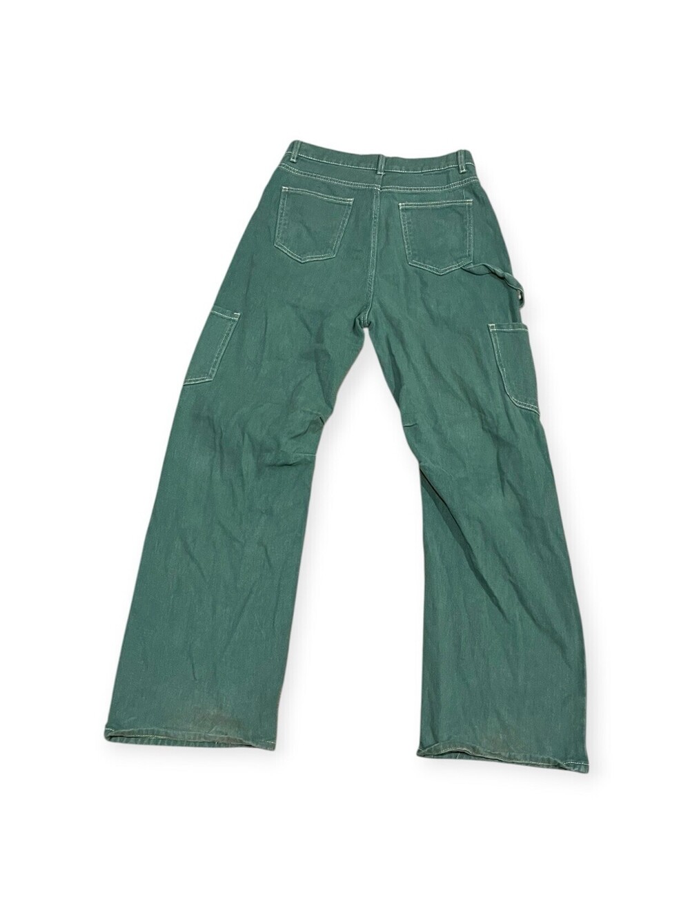 Lioness Miami Vice Wide Leg Cargo Pants Jeans Green Baggy Cargo Sz Small - Picture 3 of 8